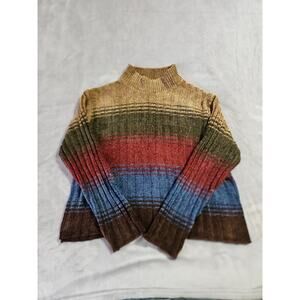 Vintage Classic Elements Size M Petite Acrylic Sweater Cropped Chunky Knit Soft
